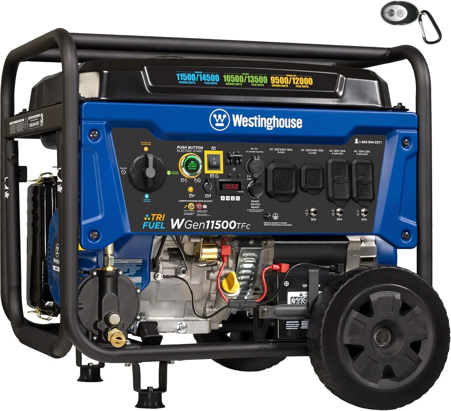 1-258-1.webp Westinghouse 14,500 Watt Tri-Fuel Portable Generators. - Image 1