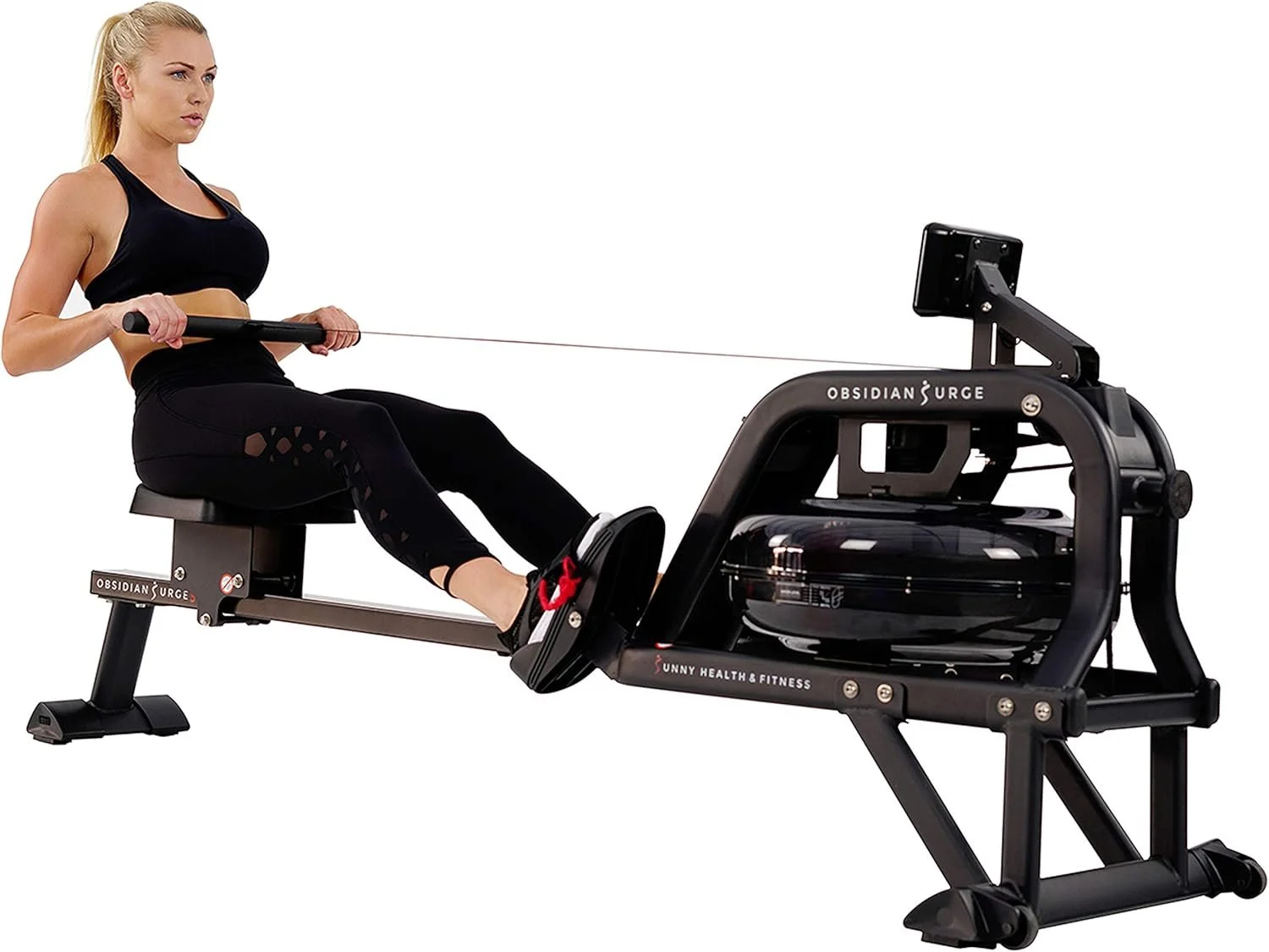 1-96-1.webp Sunny Health and Fitness Obsidian Surge Water Rowing Machines. - Image 1
