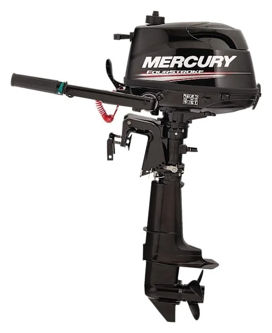 Mercury 5hp Tiller FourStroke Outboard Motor – 15″ Shaft, Manual Tilt/Trim, Manual Start - Image 1
