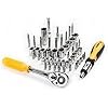DEKOPRO 228 Piece Socket Wrench Auto Repair Tool Combination Package Mixed Tool Set Hand Tool Kit with Plastic Toolbox Storage Case - Image 3