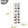 SpaceAid 7 Tier Rotating Shoe Rack Tower, Spinning Shoe Display Lazy Susan, Revolving 360 Shoe Rack Storage Round Carousel, Vertical Handbag Rotate Shoes Closet Organization (7-Tier White) - Image 5