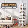 SpaceAid 7 Tier Rotating Shoe Rack Tower, Spinning Shoe Display Lazy Susan, Revolving 360 Shoe Rack Storage Round Carousel, Vertical Handbag Rotate Shoes Closet Organization (7-Tier White) - Image 4