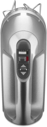 KitchenAid 9-Speed Digital Hand Mixer with Turbo Beater II Accessories and Pro Whisk – Contour Silver - Image 3