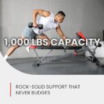 Finer Form Multi-Functional FID Weight Bench for Full All-in-One Body Workout – Hyper Back Extension, Roman Chair, Adjustable Ab Sit up Bench, Incline Decline Bench, Flat Bench - Image 3