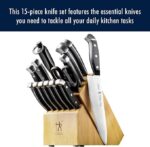HENCKELS Statement Premium Quality 15-Piece Set with Block, Natural, Razor-Sharp, German Engineered Informed by 100+ Years of Mastery, Lightweight and Strong, Dishwasher Safe - Image 5