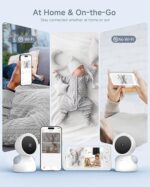 ARENTI Baby Monitor with 2 Cameras, 2K/3MP WiFi 6 Camera and Audio, 5-inch Wireless Screen, Smartphone App, Super Night Vision, Crying Detection, Auto Tracking, Temp&Humidity Sensor (D3 Set) - Image 4