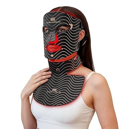 716odsieDeL._SX425_.jpg Red Light Therapy Mask for Face & Neck – 4 Light Modes with 850nm NIR, Red, Yellow & Blue LED Light Therapy, 2600mAh Rechargeable LED Face Mask for Anti-Aging, Skin Firming & Radiant Glow at Home - Image 1