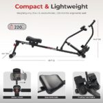 Sunny Health & Fitness Compact Adjustable Rowing Machine with 12 Levels of Resistance for Complete Body Workouts and Optional Free SunnyFit App Enhanced Connectivity - Image 3