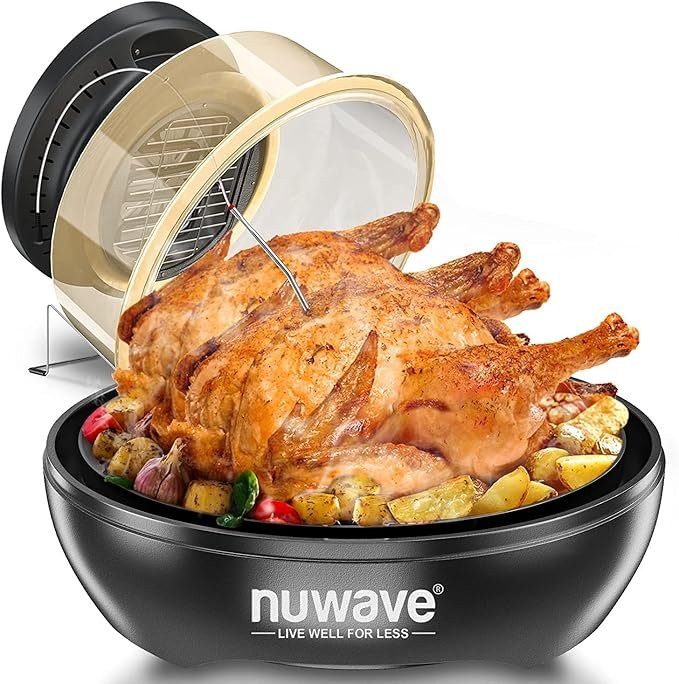 71LQmIx9YL._AC_SX679_.jpg Nuwave Air Fryer Infrared Convection Oven, Cook Fresh or Frozen, No Defrosting or Preheating, 360 Surround Heat, Cooking from 50 to 400 Degrees, 100 Presets, 50 Memory, 360 Food Easy-View, PFAS Free - Image 1