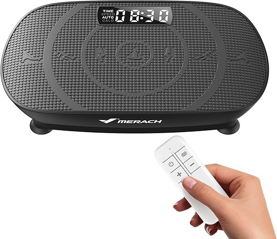 71VPzZPNrhL._AC_SX569_.jpg MERACH Vibration Plate Exercise Machine, Curved Vibration Plate for Lymphatic Drainage Weight Loss, Vibrating Plate with Real-Time Calorie Tracking on LED Display, Workout Equipment for Home Women Men - Image 1