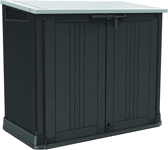 71ZqC3scz4S._AC_SX679_.jpg Keter Store-It-Out Prime 4.3 x 3.7 ft. Outdoor Resin Storage Shed with Easy Lift Hinges, Perfect for Yard Tools, Pool Floats and Garden Accessories, Black - Image 1