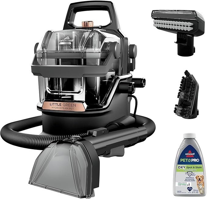 81LeGewL7iL._AC_SX679_-1.jpg BISSELL Little Green HydroSteam Multi-Purpose Portable Carpet and Upholstery Cleaner, Car and Auto Detailer, 3618 - Image 1