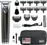 WAHL USA Stainless Steel Lithium Ion 2.0+ Slate Beard Trimmer for Men – Electric Shaver, Nose Ear Trimmer, Rechargeable All in One Men’s Grooming Kit – Model 9864