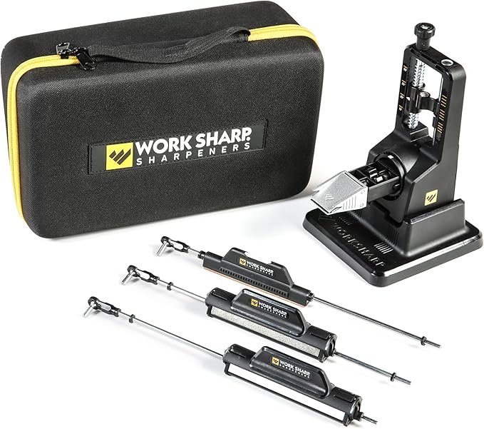 81bdjza9qIL._AC_SX679_.jpg Work Sharp Precision Adjust Elite Knife Sharpener – Adjustable Knife Sharpening System – For Hunting, Serrated & Kitchen Knives - Image 1