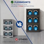 FLEXIMOUNTS 228 QT Stackable Storage Bins With Lids, Collapsible Plastic Storage Bins With Doors and Built-in Wheels For Home Dorm Closet Organizers and Storage, 3 Pack Cubes, Black - Image 3