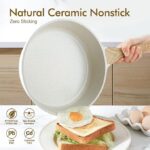 SENSARTE Nonstick Ceramic Cookware Set, 13-Piece Non-toxic Pots and Pans Set, Healthy Kitchen Cooking Set with Stay-Cool Handles, Silicone Tools and Pot Protectors, PFAS Free - Image 5