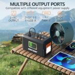 HOWEASY Portable Power Station,120W(240W Peak) Solar Generator,88Wh Lithium Battery Power with 110V AC Outlet/DC/USB/LED Light for Outdoor Camping Trip Hunting Emergency(Solar Panel Optional) - Image 4