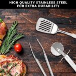 Home Hero 54-Piece Stainless Steel Kitchen Utensils Set – Heat-Resistant Nonstick Silicone & Stainless Steel Cooking Utensils – Complete Tools with Slotted Spoon & Pasta Spoon – Pack of 54, Silver - Image 2